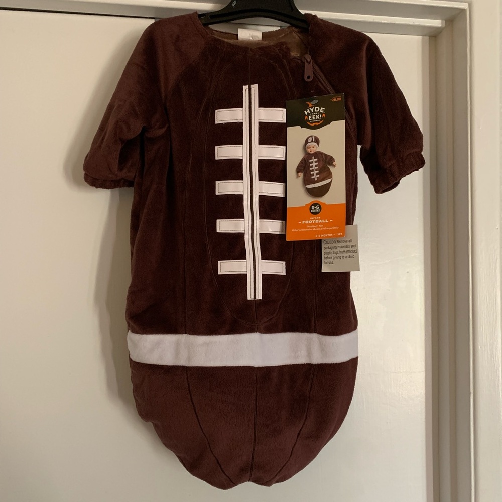 Baby football bunting Halloween costume with hat